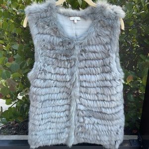 Joie Dyed Rabbit Fur Vest